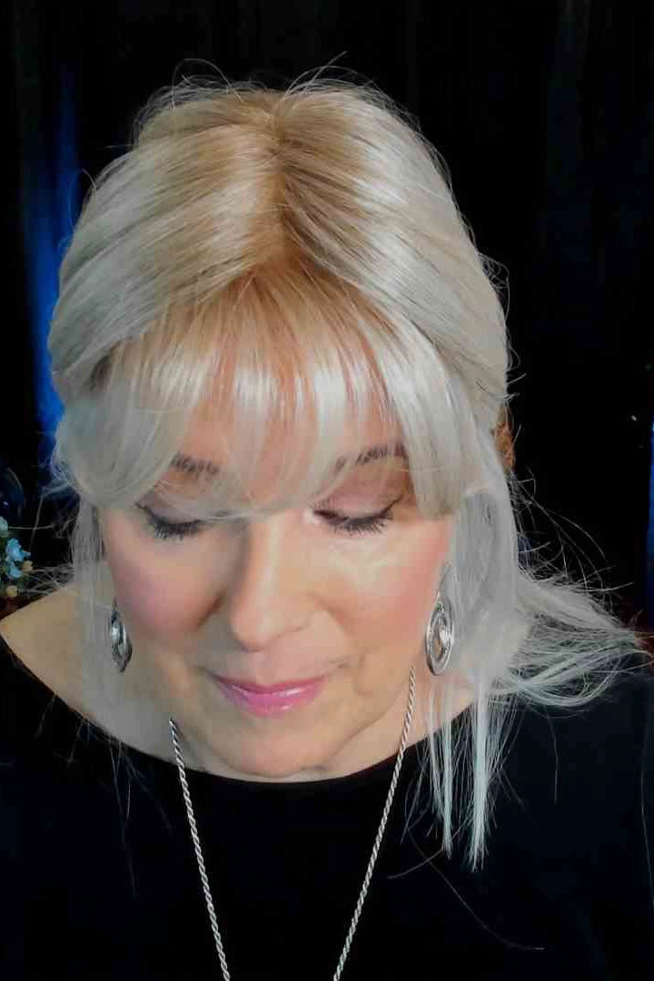 Accessories_Belle Tress_Wigs Lace Front Mono Part Bangs 19" Topper by BelleTress | Heat Friendly Synthetic Hair