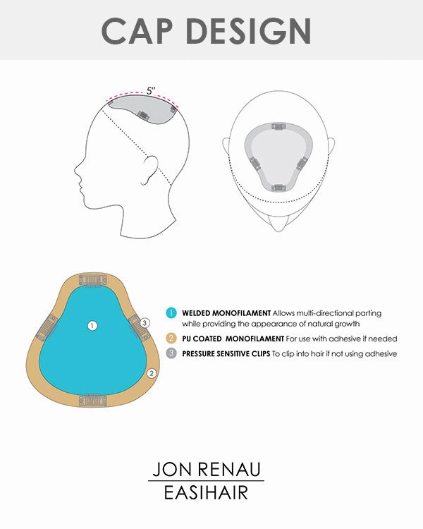 Accessories_Jon Renau_Wigs EasiPart HD XL 8 inch (Exclusive) | Monofilament Clip-in Crown Volumizer Topper by Jon Renau