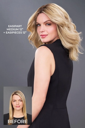 Accessories_Jon Renau_Wigs EasiPart Medium HD 12" Hair Addition by Jon Renau | Heat Resistant Synthetic