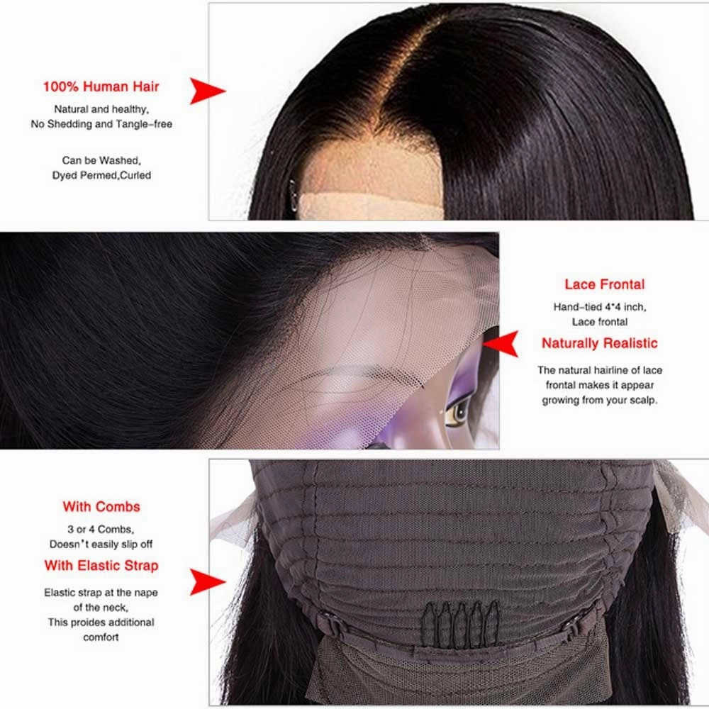 Ada | 4X4 Closure Bob Wig Brazilian Straight Short Lace Wig Human Hair