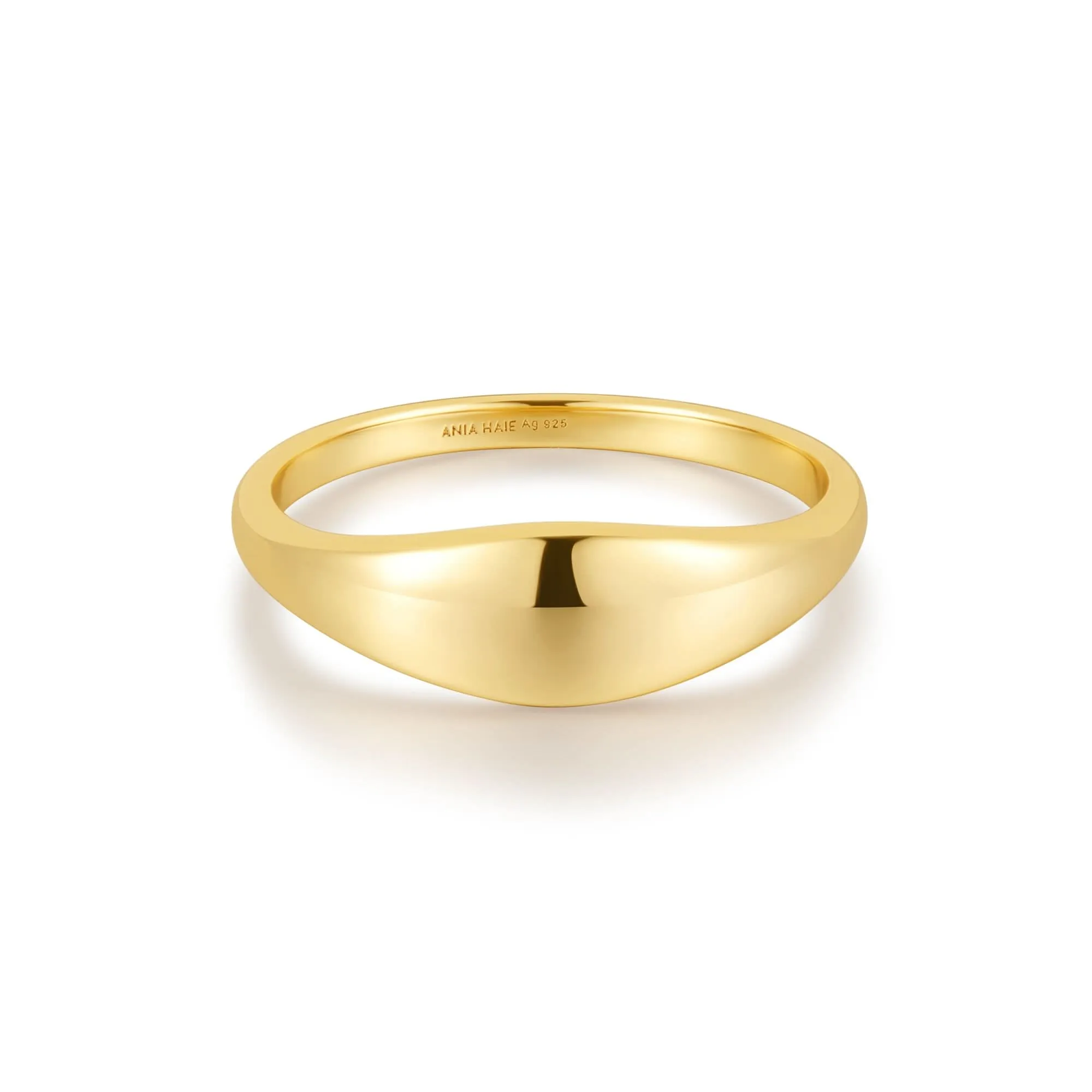 Ania Haie Gold Dome Plain Ring R058-05G Ania Haie Jewellery