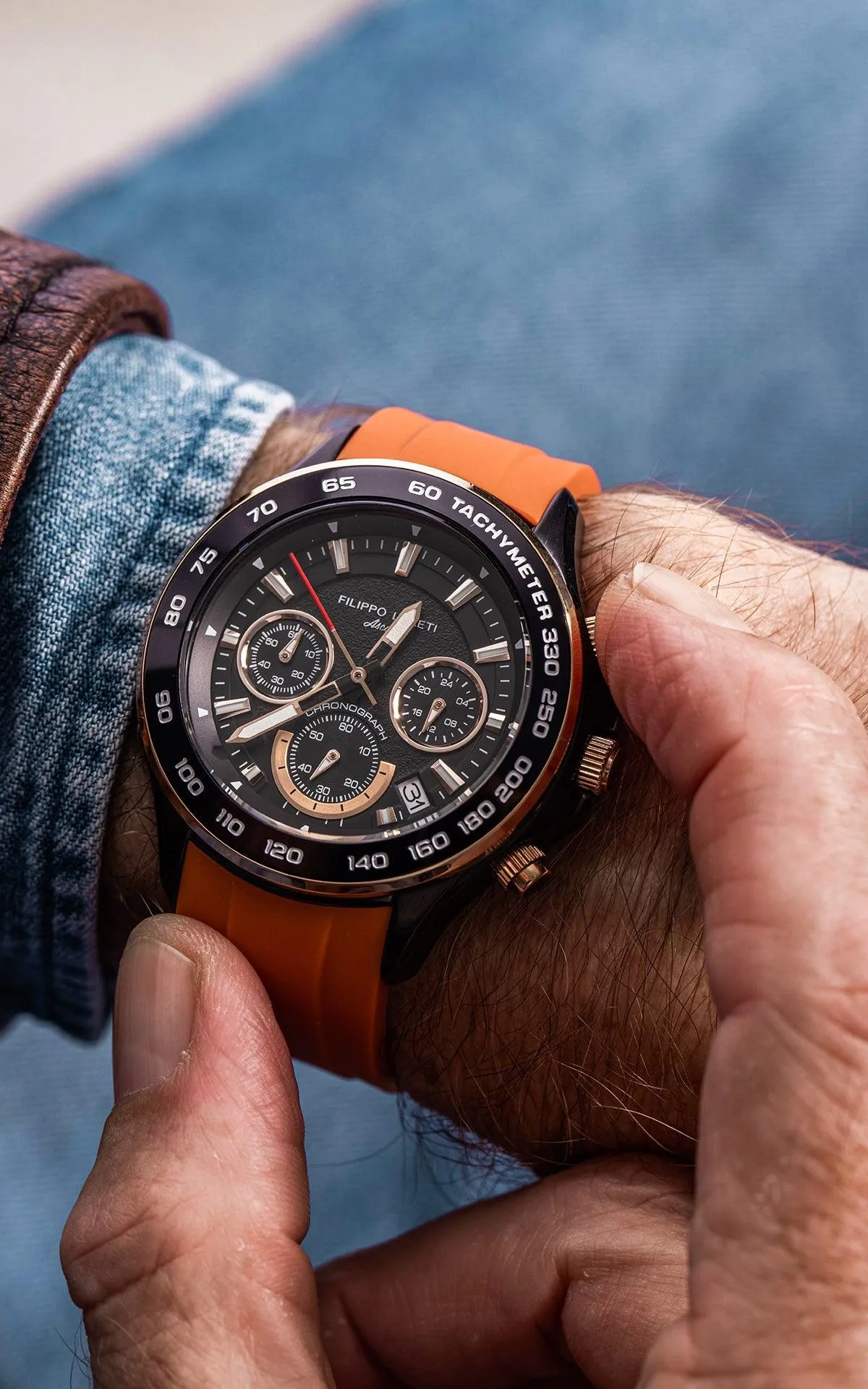 Ascari Monza 42mm Black Rose Tiger Rubber