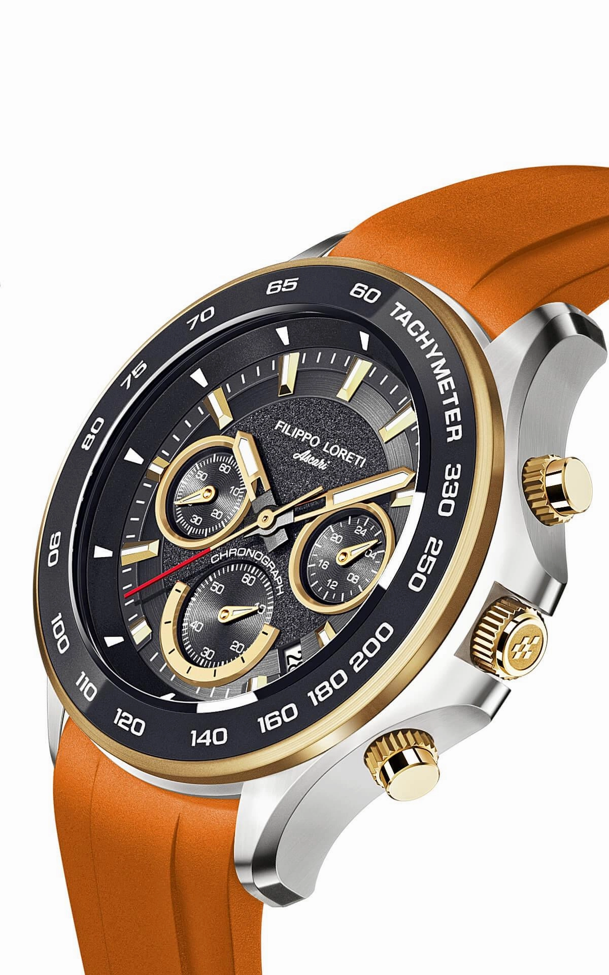 Ascari Monza Two Tone Black Gold Tiger Rubber