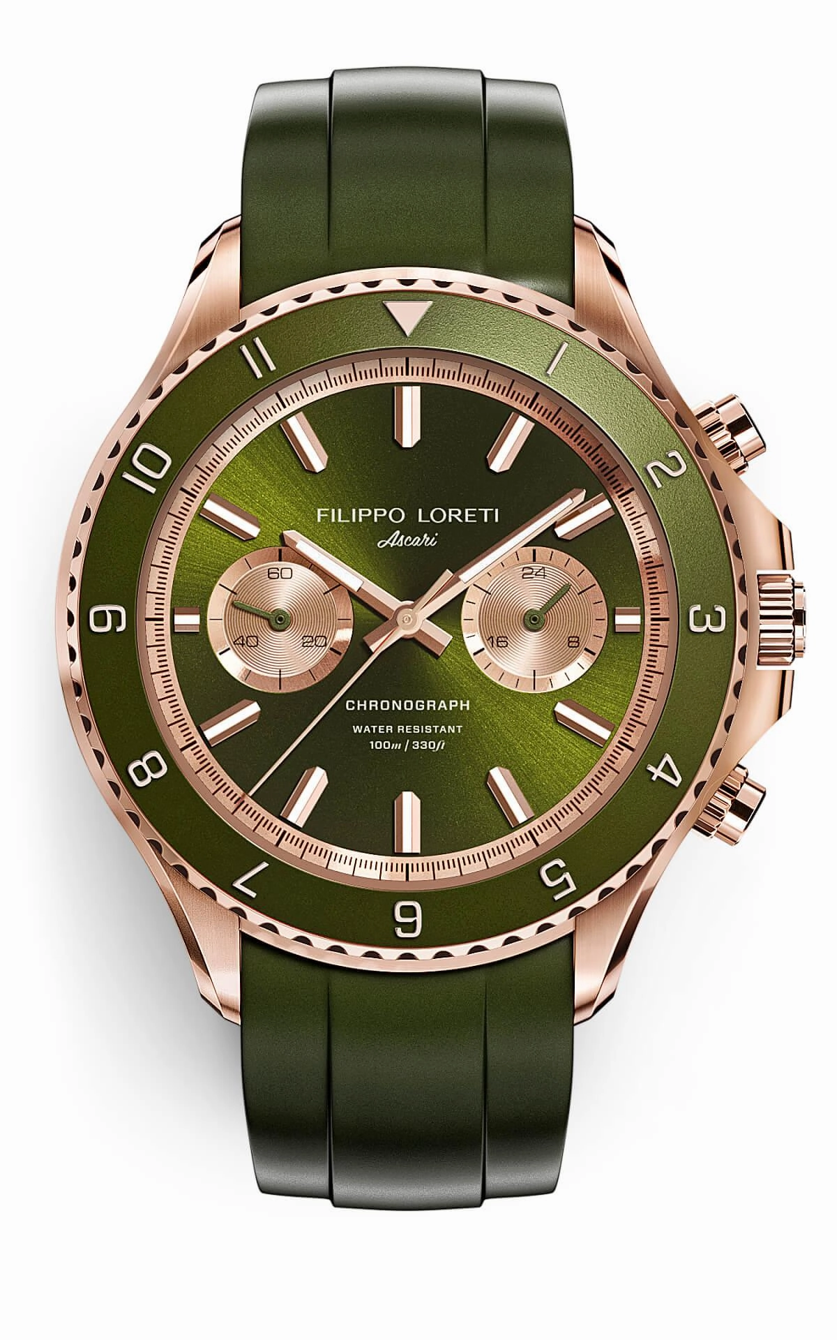Ascari Moss Rose Gold Rubber
