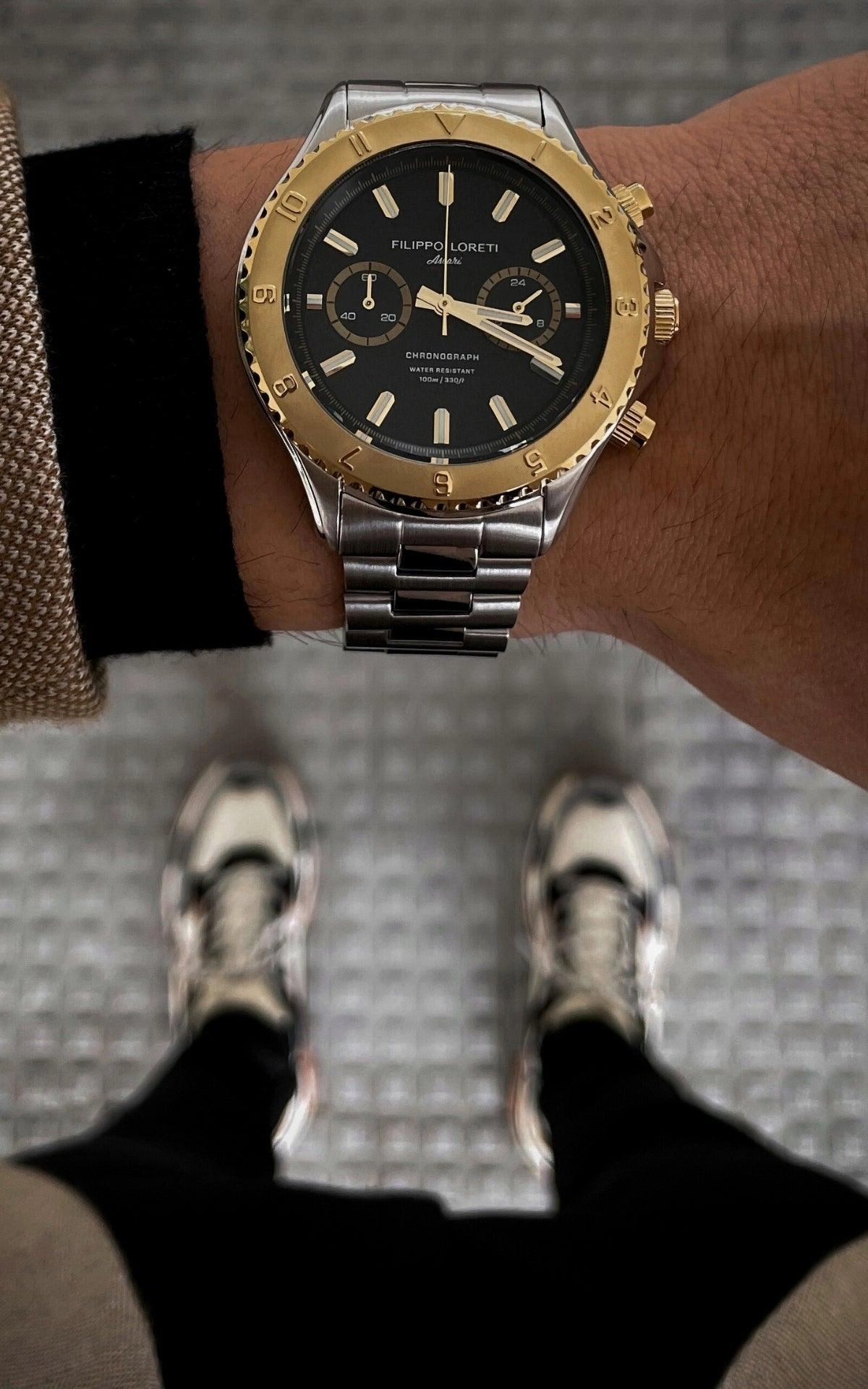 Ascari Two Tone Gold Steel Link