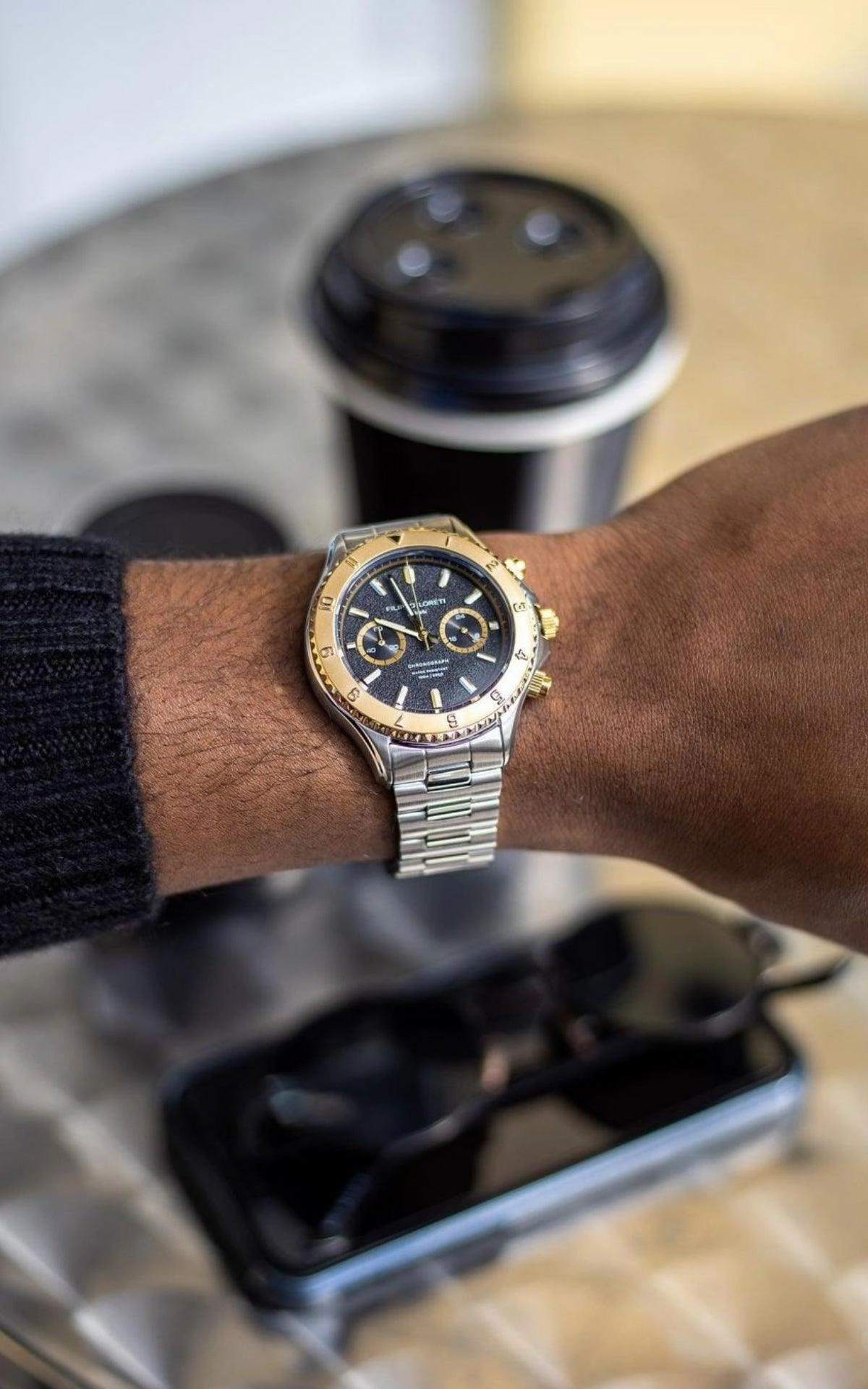 Ascari Two Tone Gold Steel Link