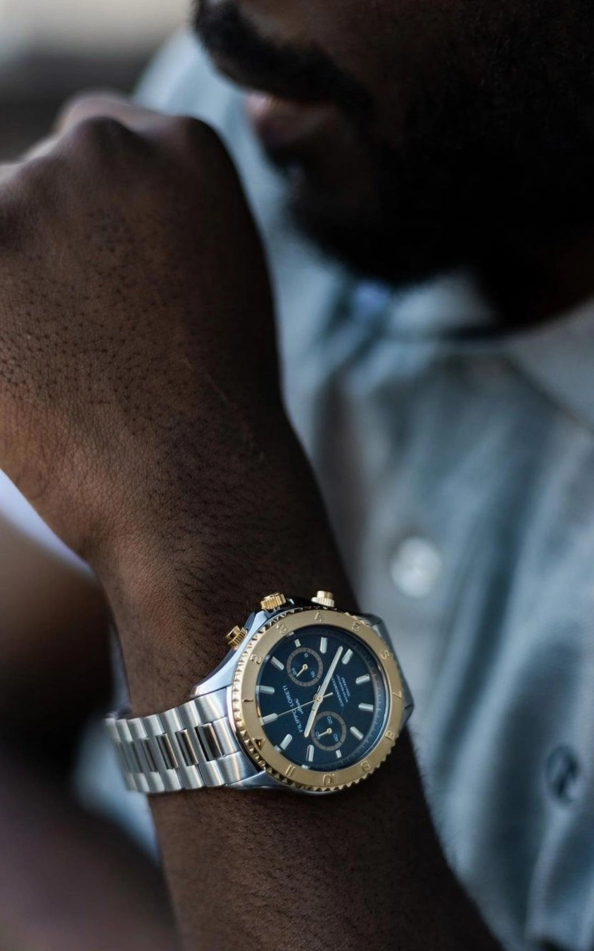 Ascari Two Tone Gold Steel Link