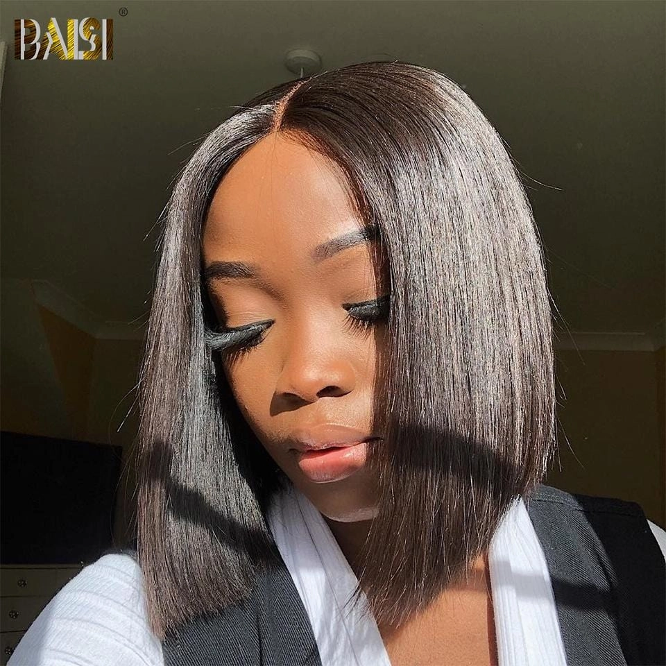 BAISI 12A Straight Bob Wig 100% Human Hair