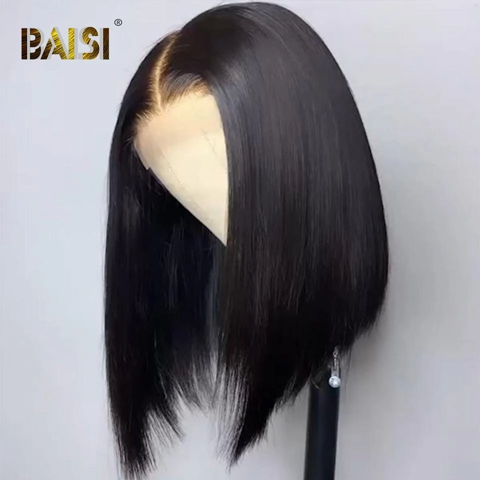 BAISI 12A Straight Bob Wig 100% Human Hair