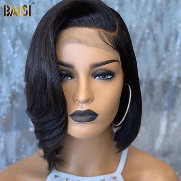 Baisi 1 Straight BoB Wig 1 Mullet Wig 1 Mahcine Made wig=$189