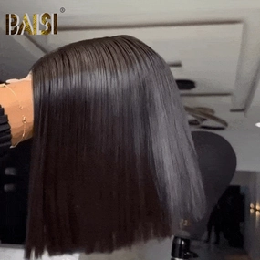 BAISI 2X6 Lace Double Drawn Straight BoB Wig