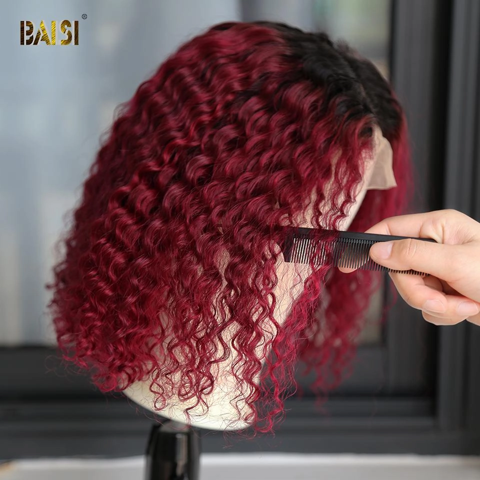 BAISI Color Bob Wig 1b/99j 100% Human Hair