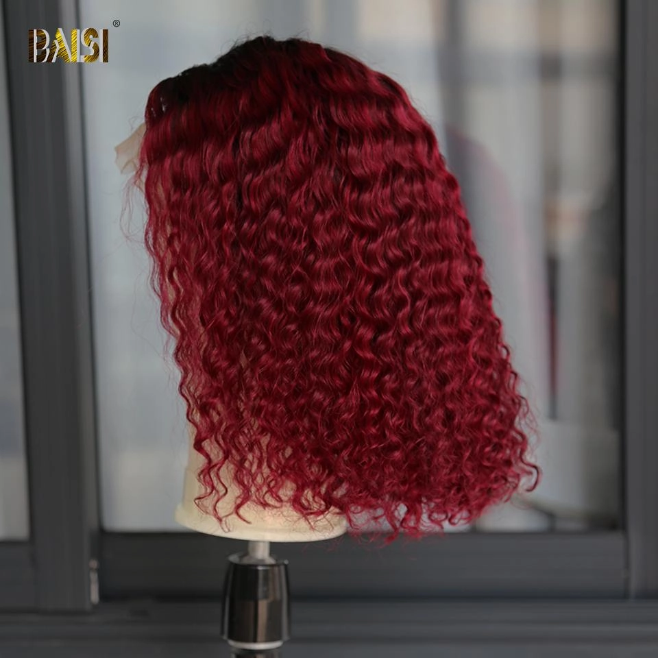 BAISI Color Bob Wig 1b/99j 100% Human Hair