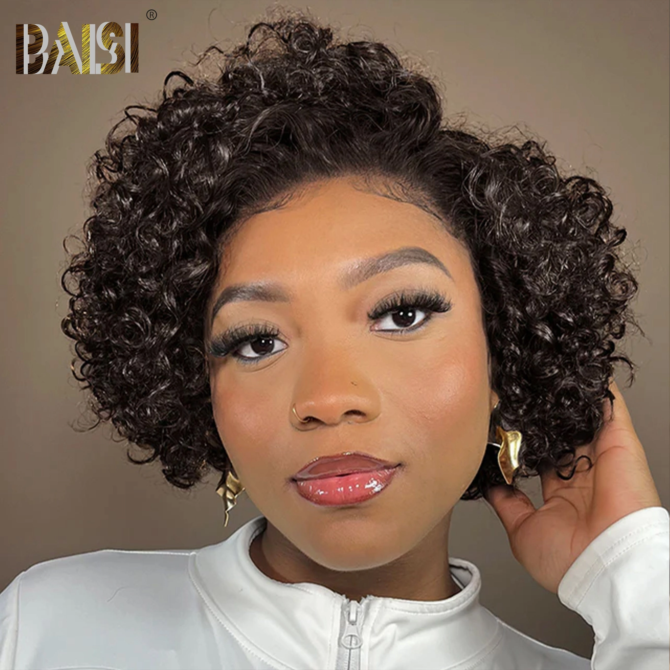 BAISI Curly Side Part BOB 8 Inch