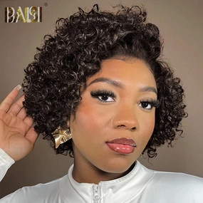 BAISI Curly Side Part BOB 8 Inch