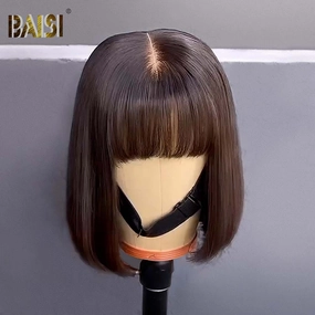 Baisi Double Drawn Straight Bang BOB Wig