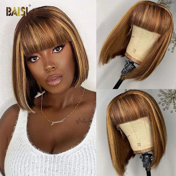 BAISI Flash Sale 100% Machine Made Human Hair BOB Wig