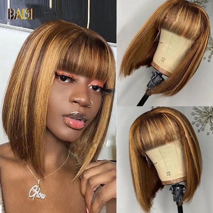 BAISI Flash Sale 100% Machine Made Human Hair BOB Wig