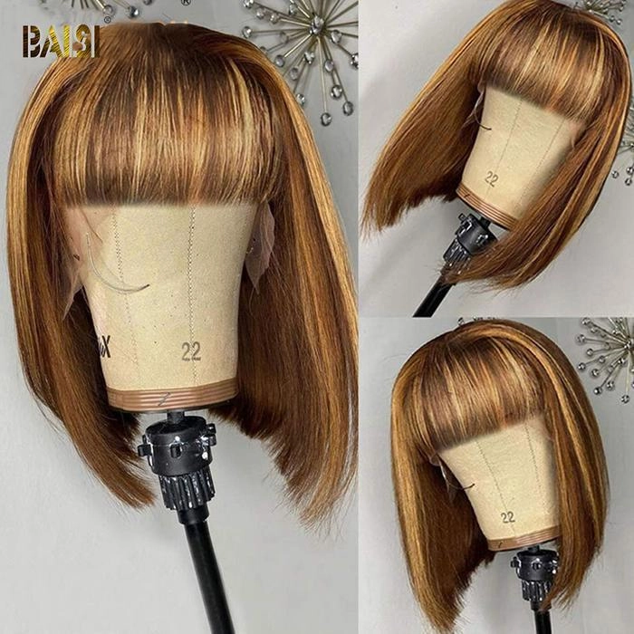 BAISI Flash Sale 100% Machine Made Human Hair BOB Wig