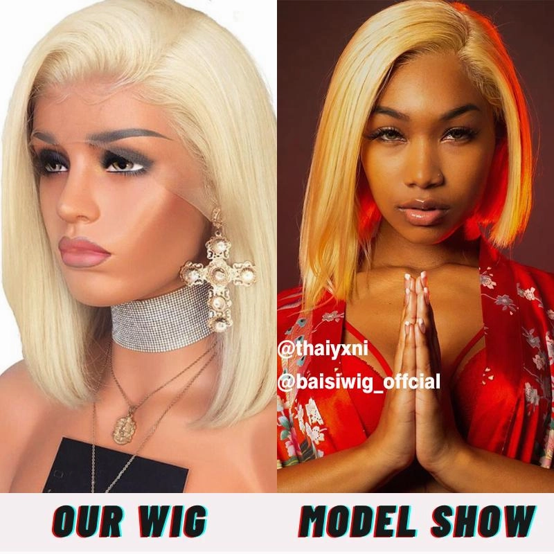 BAISI MODEL SHOW, Click to Get Same Wig ( Blonde 613# Lace Frontal Bob )