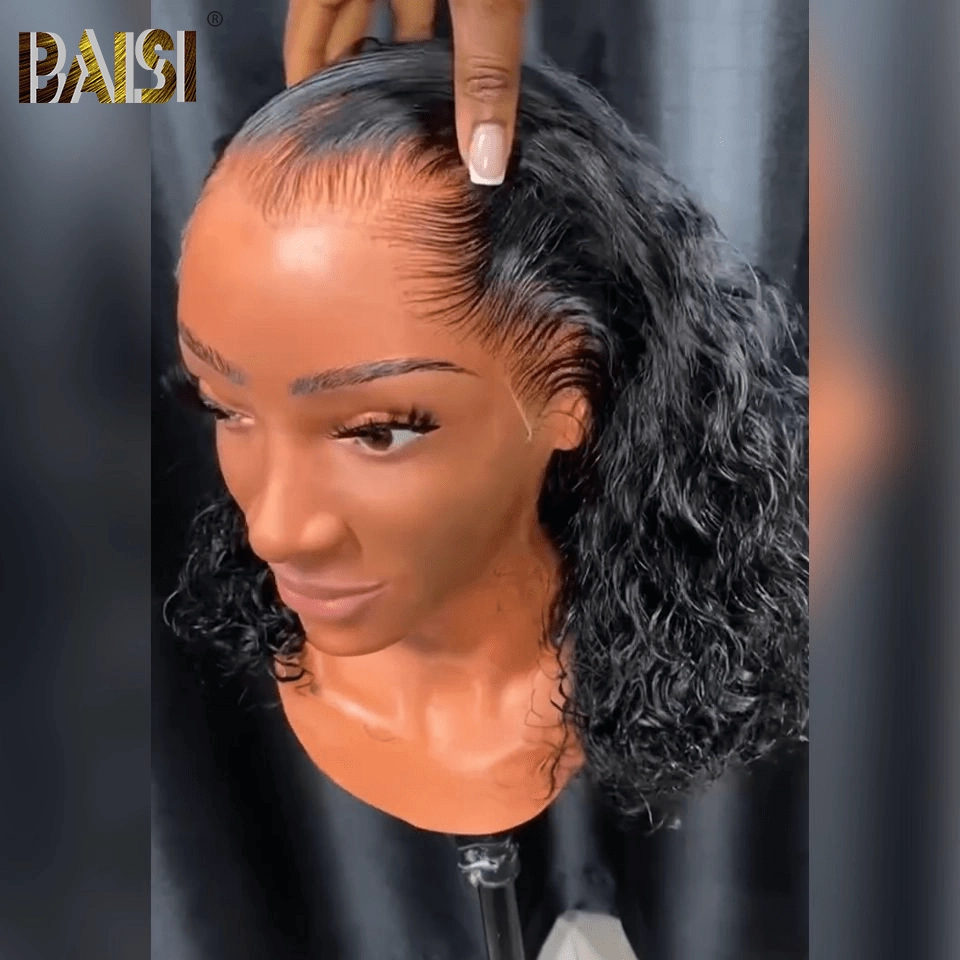 BAISI Pre-pluck Bleached Knots Deep Wave Glueless Wig