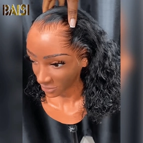 BAISI Pre-pluck Bleached Knots Deep Wave Glueless Wig