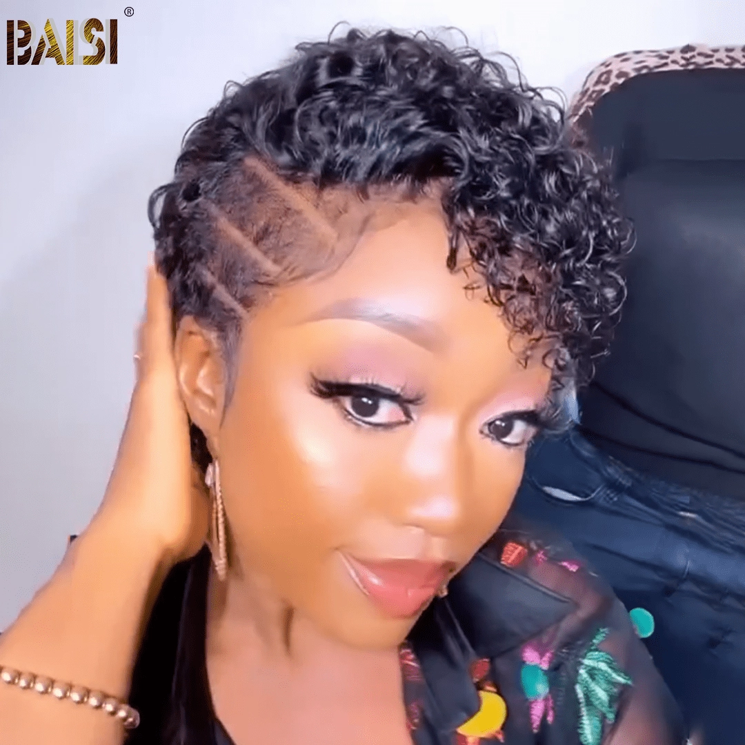BAISI Sexy Curly WIth Style BOB Lace Wig