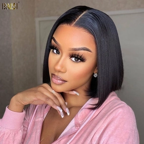 BAISI Straight Bob Wig 100% Human Hair