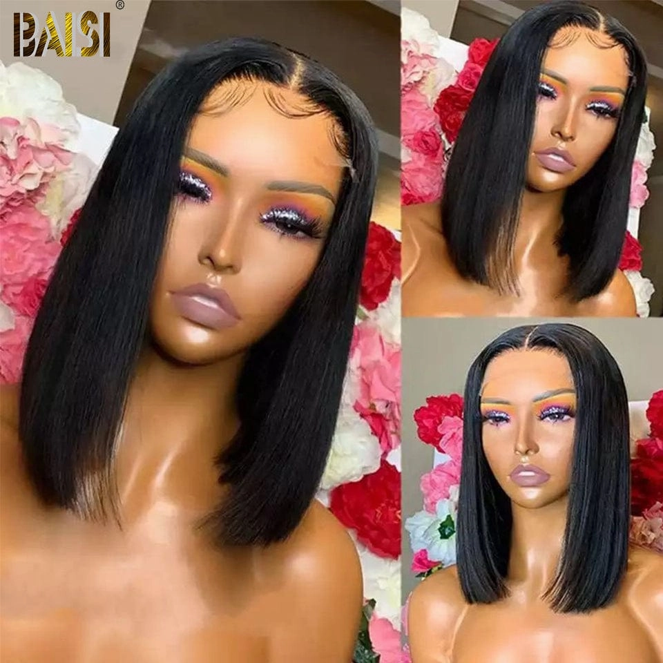 BAISI Straight Bob Wig 100% Human Hair