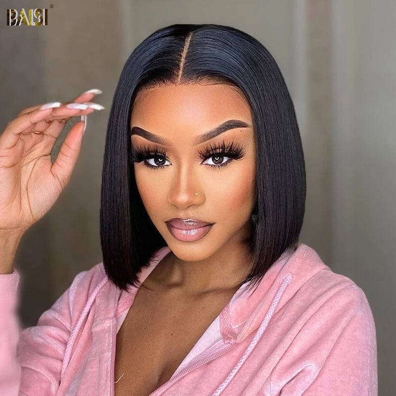 BAISI Straight Bob Wig 100% Human Hair