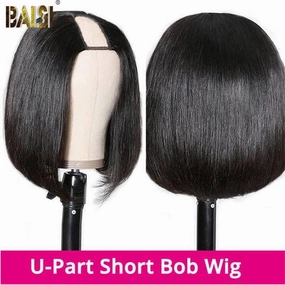 BAISI U Part Human Hair BoB Wig