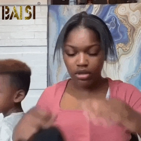 BAISI V Part Human Hair Straight BoB Wig