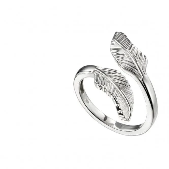 Beginnings  Sterling Silver Double Feather Ring R3701 Beginnings Jewellery