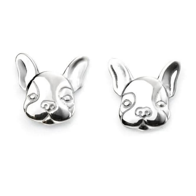 Beginnings Sterling Silver French Bulldog Stud Earrings E5570 Beginnings Jewellery
