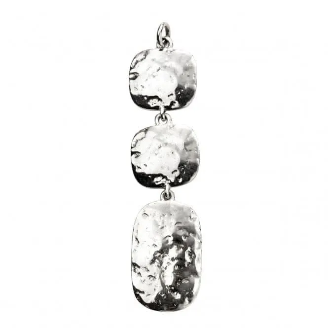 Beginnings Sterling Silver Triple Drop Hammered Pendant P4777 Beginnings Jewellery