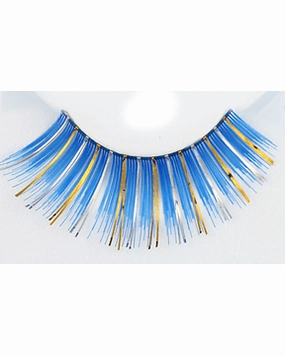 Blue with Gold Eyelash C20