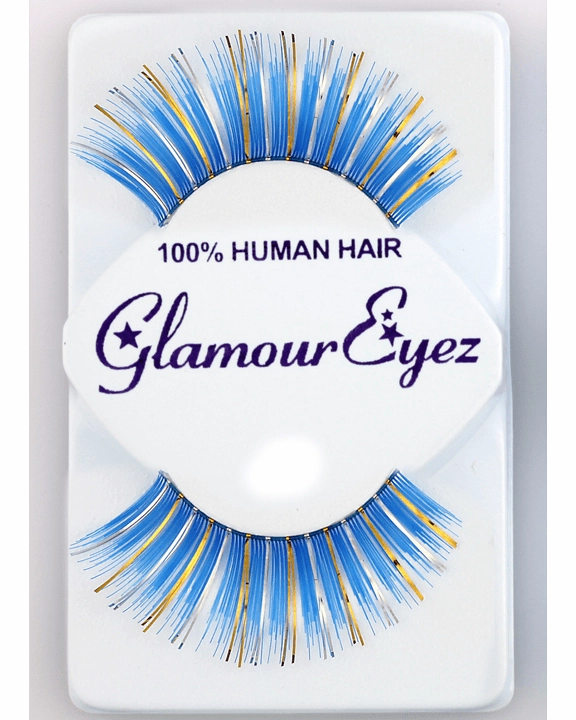Blue with Gold Eyelash C20