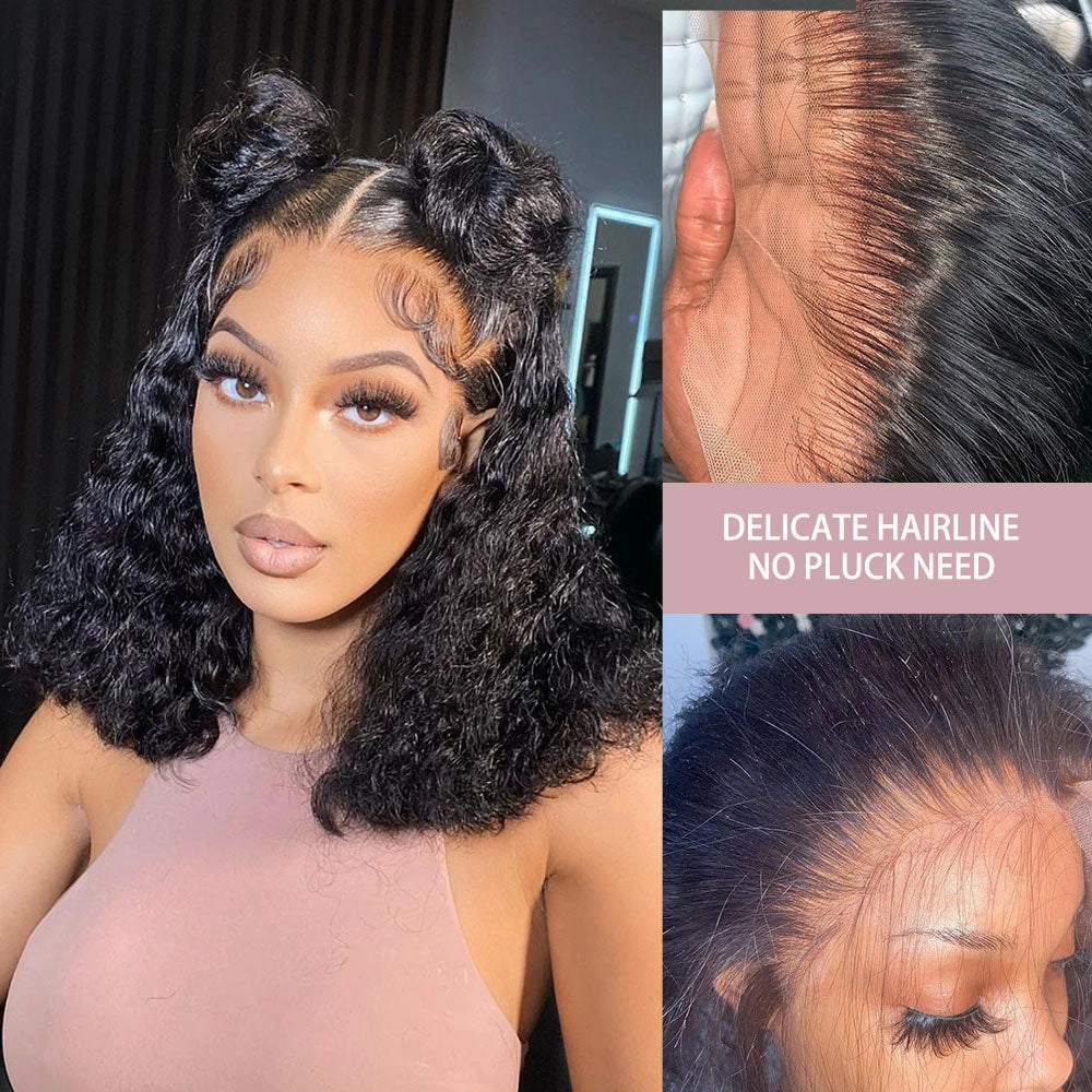 Boutique Skin Melt Lace   Delicate Hairline Frontal Bob Wigs Loose Wave