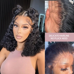 Boutique Skin Melt Lace   Delicate Hairline Frontal Bob Wigs Loose Wave