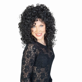Cher Black Wig