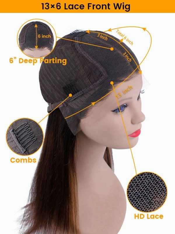 Chinalacewig 13x6 Undetectable HD Lace Front Wigs 150% Density Short Wave  Wigs CF157