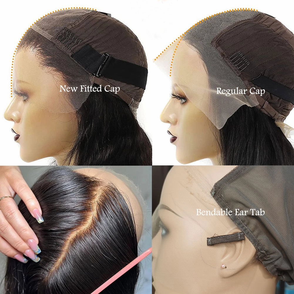 CLEARANCE Glueless Knot-Free 13x6 Fitted Cap Ear Tap 250% Skin Melt Lace Front Wig Ombre Colored Bob