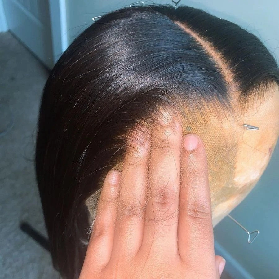CLEARANCE Glueless Knot-Free 13x6 Fitted Cap Ear Tap 250% Skin Melt Lace Front Wig Ombre Colored Bob