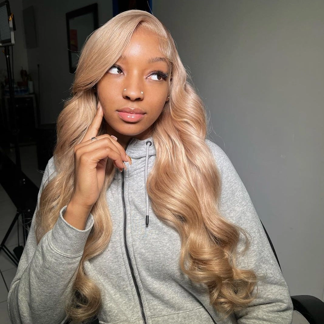 CLEARANCE Samantha | Ash Blonde 13x6 Preplucked Human Hair Lace Front Wig
