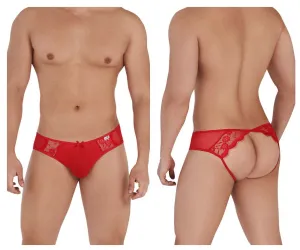 Clothing_Candyman_Mens Underwear CandyMan 99538 Lace Jockstrap Color Red