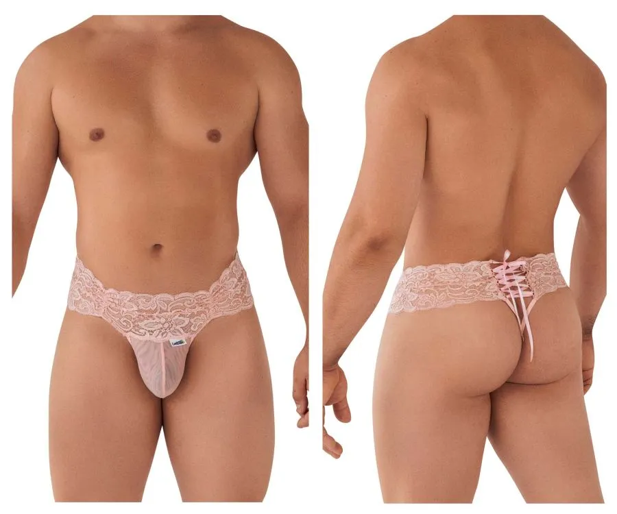 Clothing_Candyman_Mens Underwear CandyMan 99595X Lace Thongs Color Rose