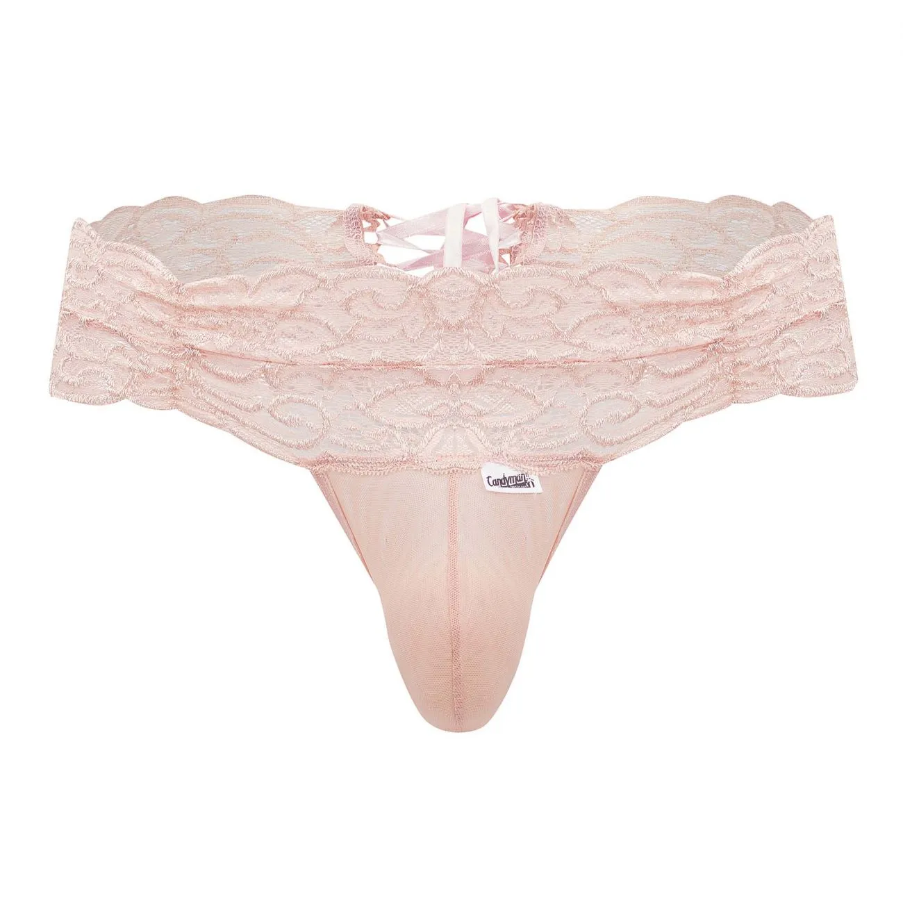 Clothing_Candyman_Mens Underwear CandyMan 99595X Lace Thongs Color Rose