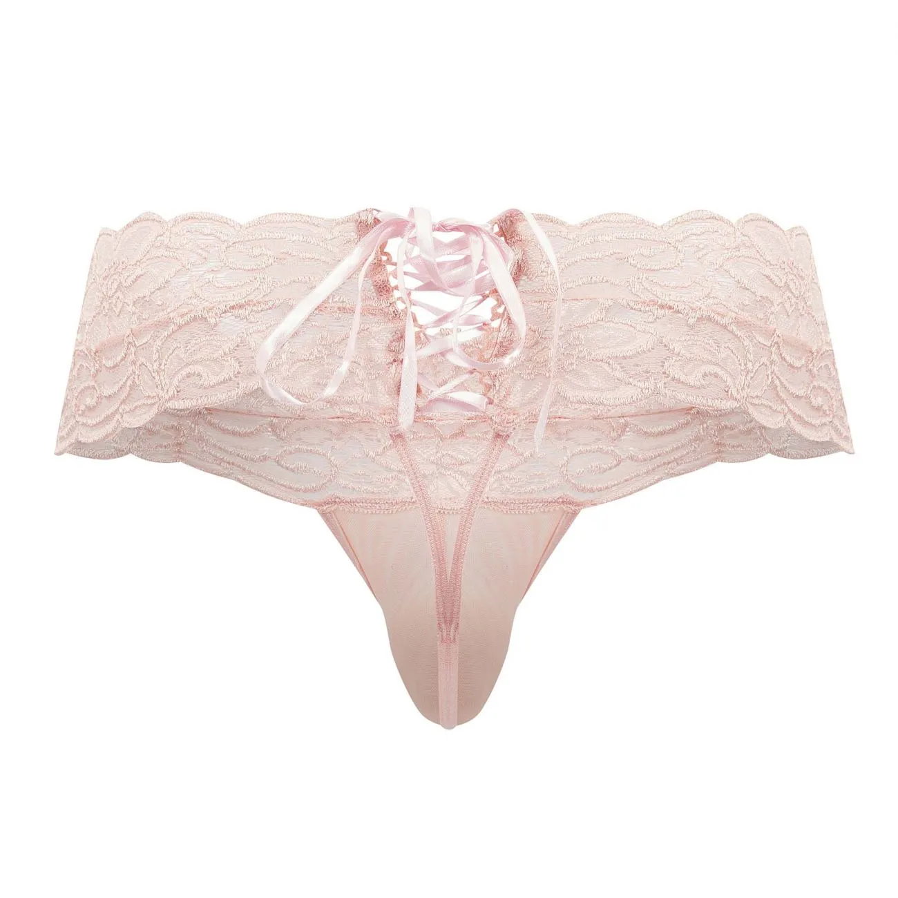 Clothing_Candyman_Mens Underwear CandyMan 99595X Lace Thongs Color Rose