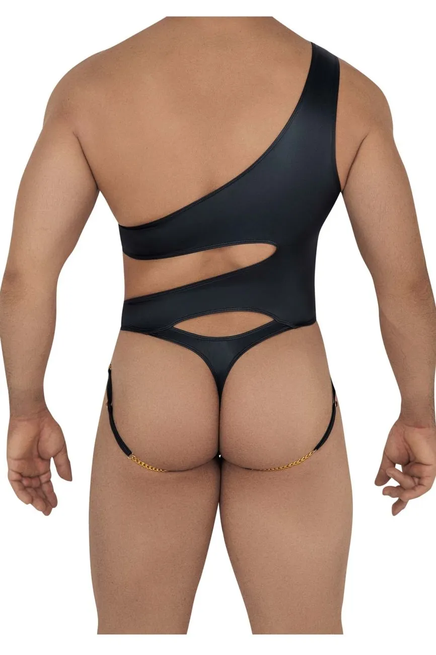 Clothing_Candyman_Mens Underwear CandyMan 99597X One Shoulder Bodysuit Color Black