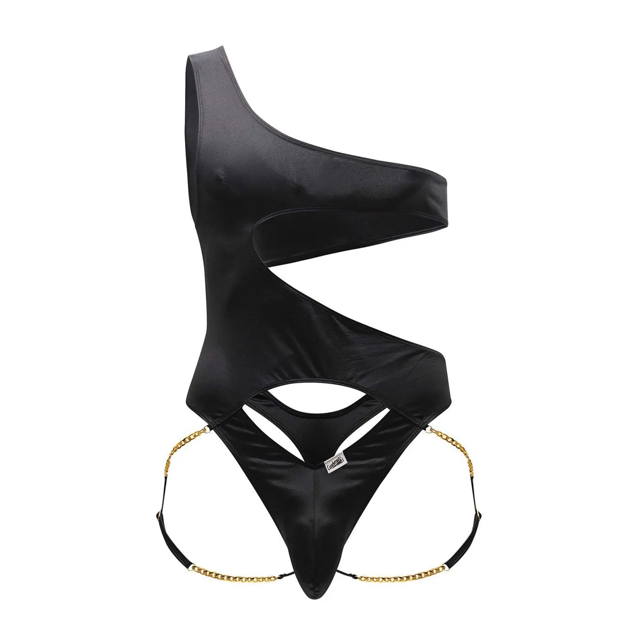 Clothing_Candyman_Mens Underwear CandyMan 99597X One Shoulder Bodysuit Color Black